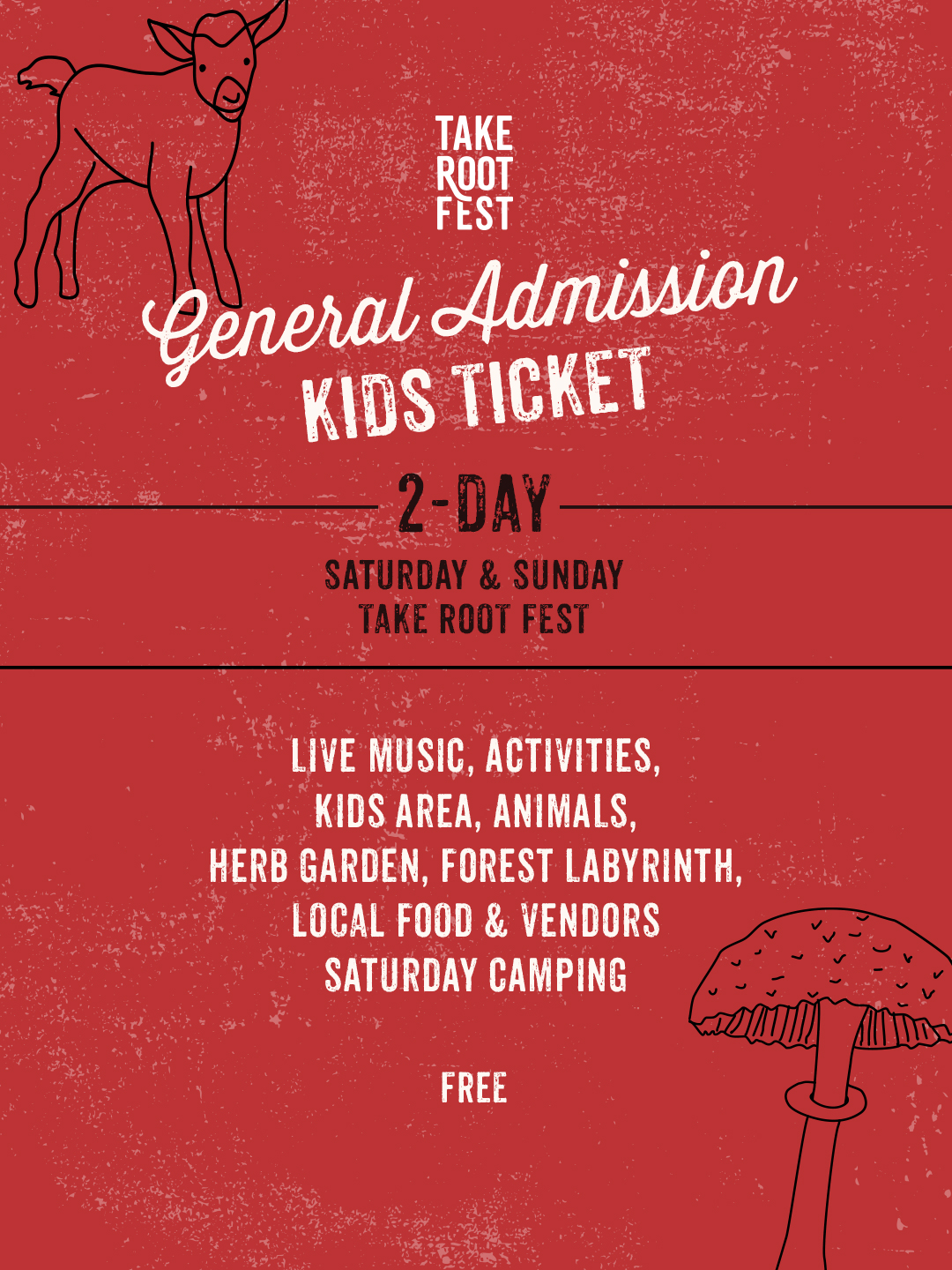 General Admission Saturday & Sunday - Kids 2026